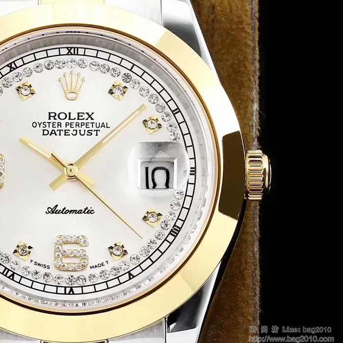 ROLEX勞力士 最新日誌款 複刻正品 鑽石刻度錶盤 高端系列 男士腕表 超強防水  wssb5049